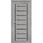 Межкомнатная дверь Venecia Deluxe VND-01 с черным стеклом